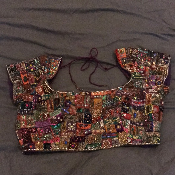 Amazing beaded vintage crop top - Picture 2 of 4